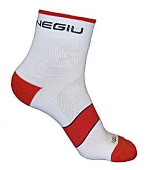 NEGIU - compression running socks, thin white 58-0020